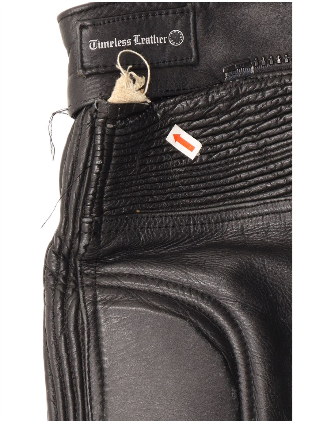 VINTAGE Herren Biker-Lederhose W32 L23 Schwarz