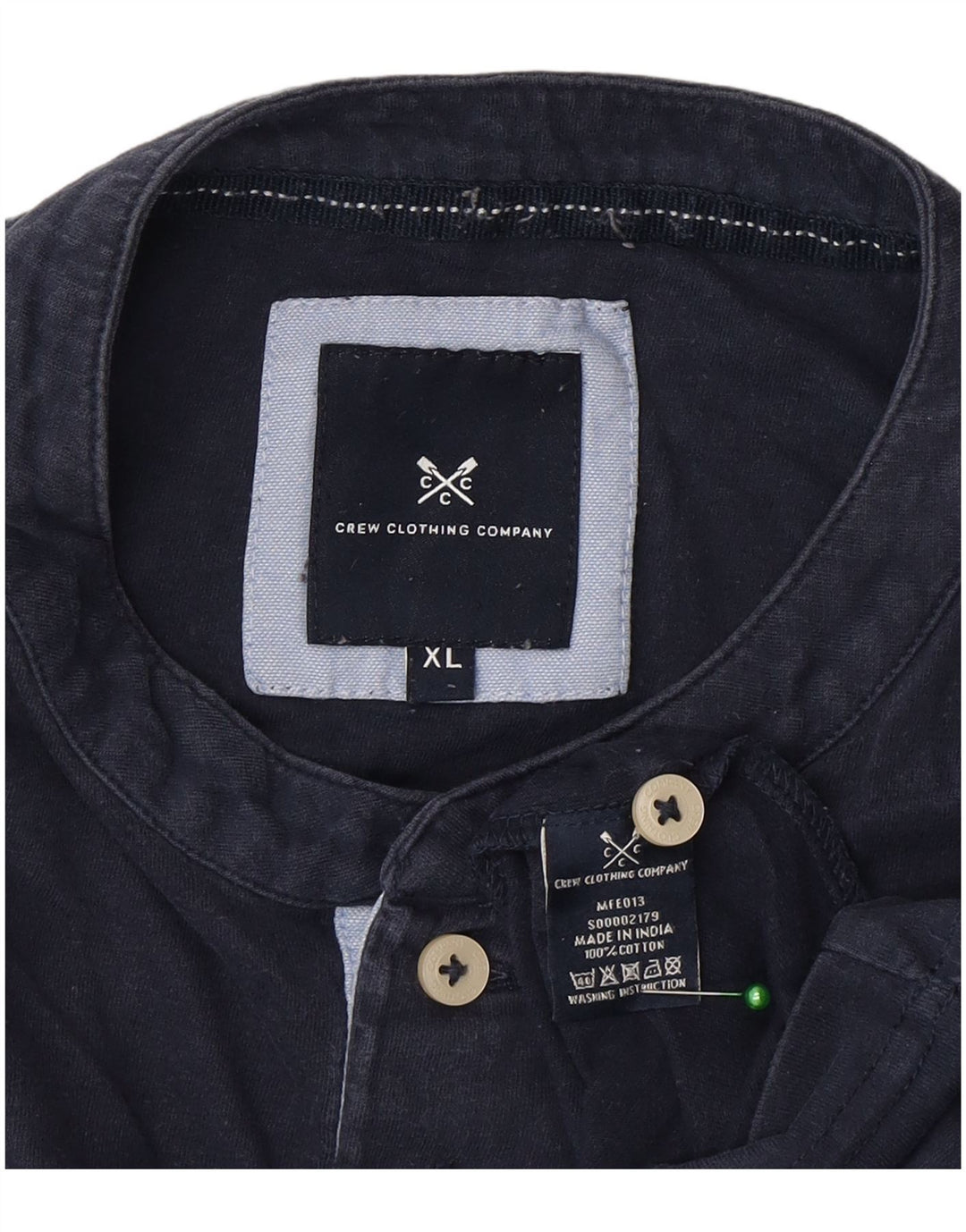 Crew Clothing Herren-Oberteil, langärmelig, XL, Marineblau, Baumwolle