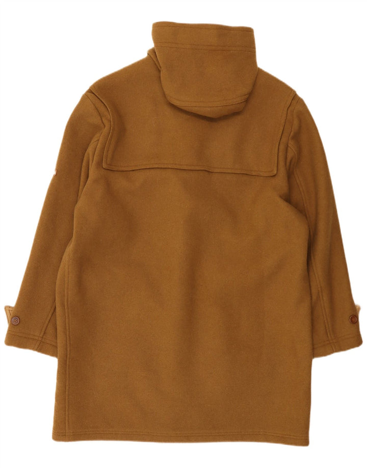 FACIBA Herren-Dufflecoat mit Kapuze, IT 50, große braune Wolle