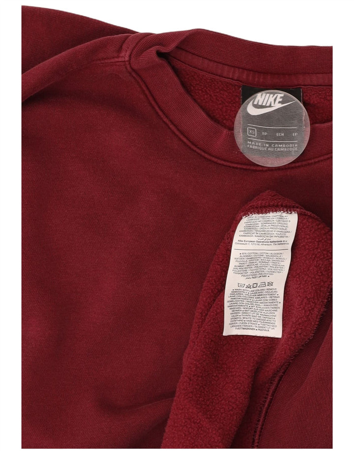 NIKE Herren Sweatshirt Pullover XS Burgund Baumwolle