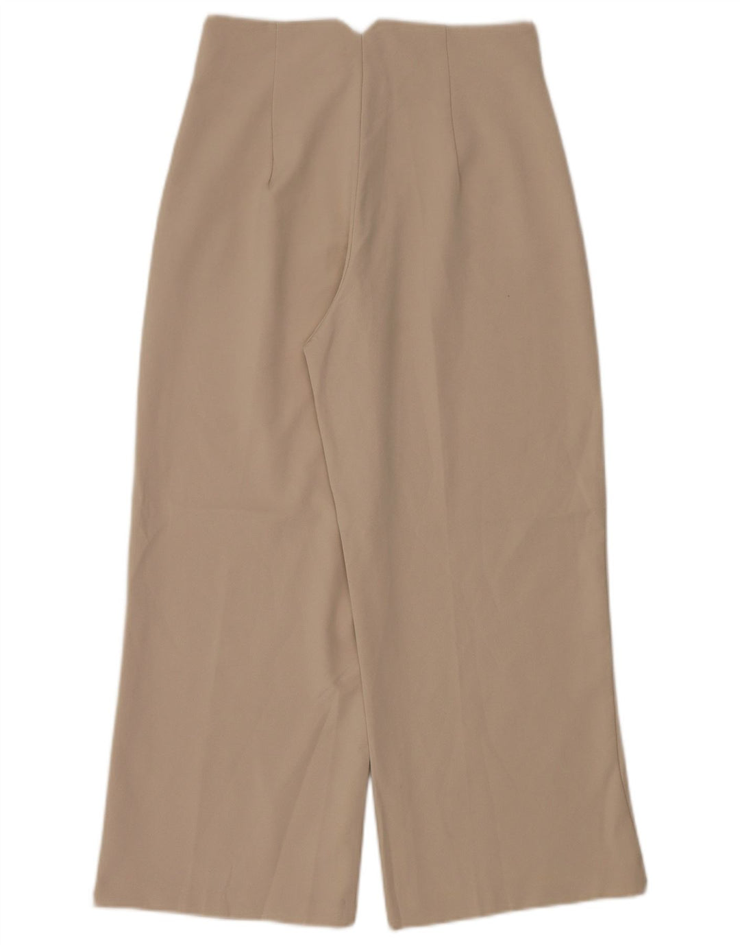 Zara Damen-Hose mit weitem Bein, mittelgroß, W28, L26, Beige, Polyester