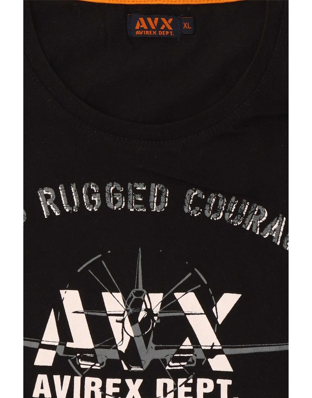 Avirex Herren Grafik T-Shirt Top XL Schwarz