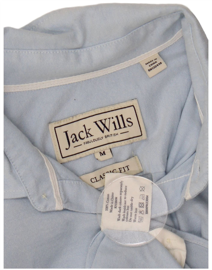 JACK WILLS Herren-Hemd mit klassischer Passform, mittelblaue Baumwolle