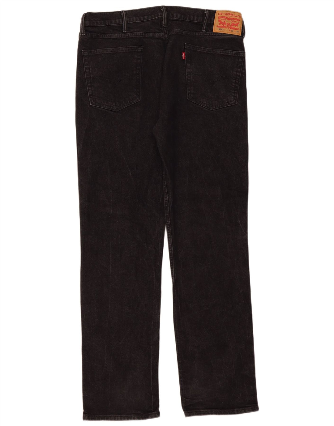 Levi's Herren 514 Straight Jeans W38 L34 Schwarze Baumwolle