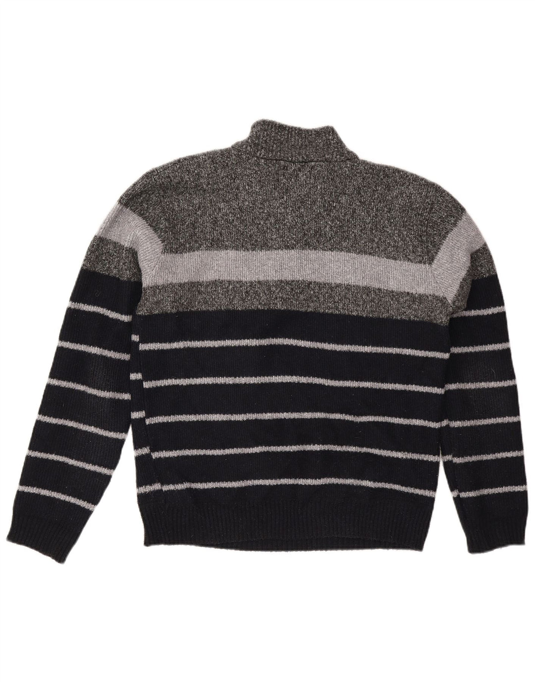 Pierre Cardin Herren-Pullover mit Reißverschluss, XL, grau gestreift, Polyester