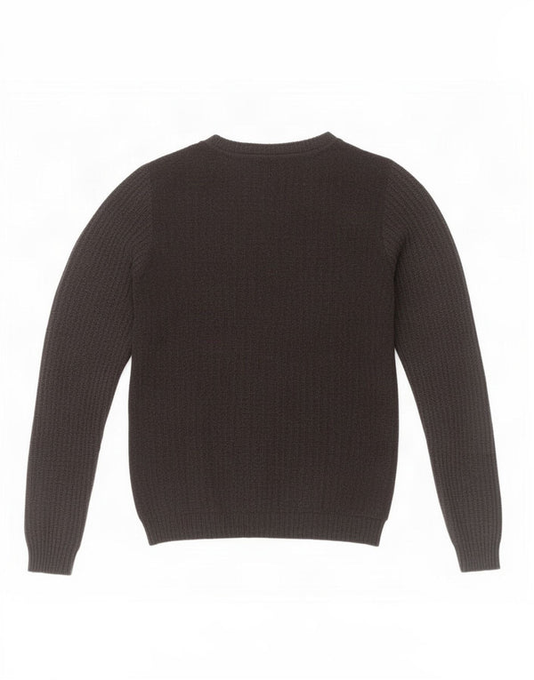 Zara Damen-Pullover mit U-Boot-Ausschnitt, UK 14, Mittelgrau mit Blumenmuster