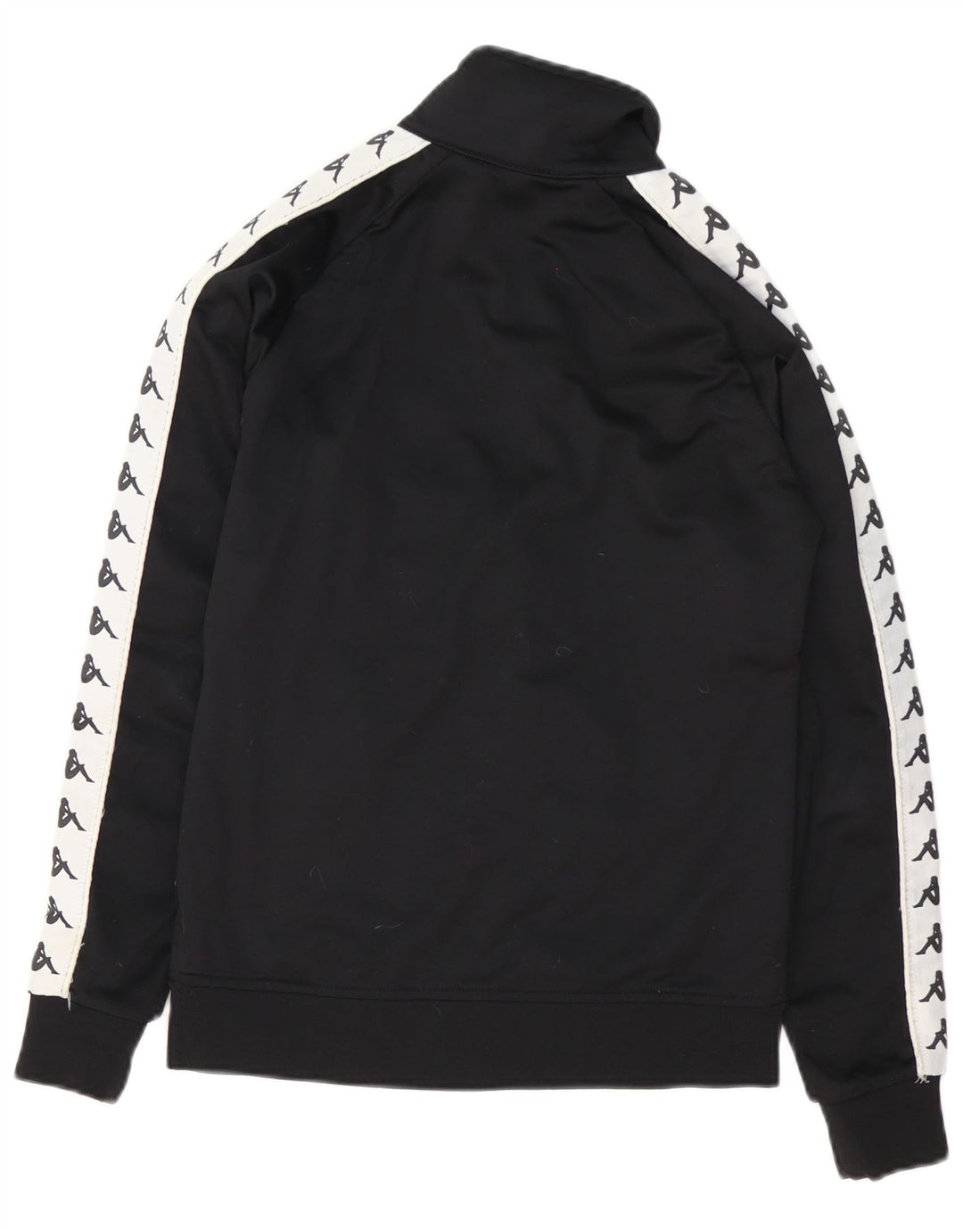 Kappa Womens Graphic Trainingsanzug Top Jacke UK 12 Medium Black Colourblock