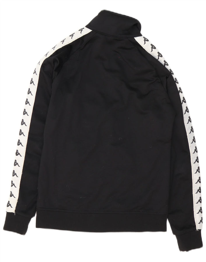 Kappa Womens Graphic Trainingsanzug Top Jacke UK 12 Medium Black Colourblock