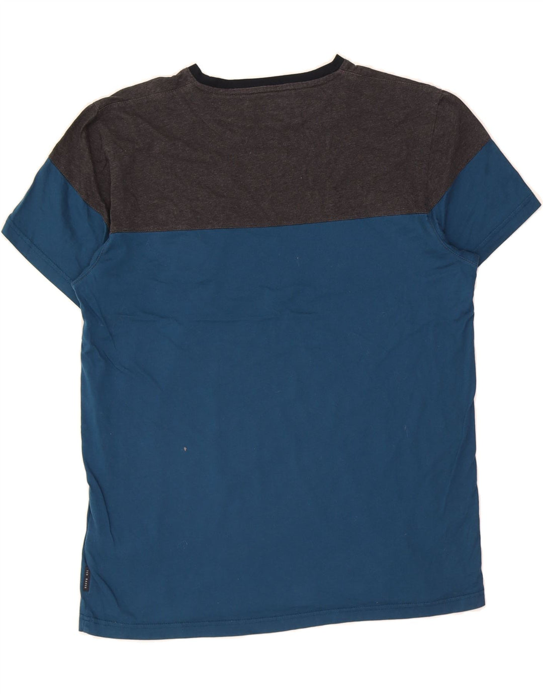 TED BAKER Mens T-Shirt Top Size 4 Large Blue Colourblock Cotton Vintage Ted Baker and Second-Hand Ted Baker from Messina Hembry 