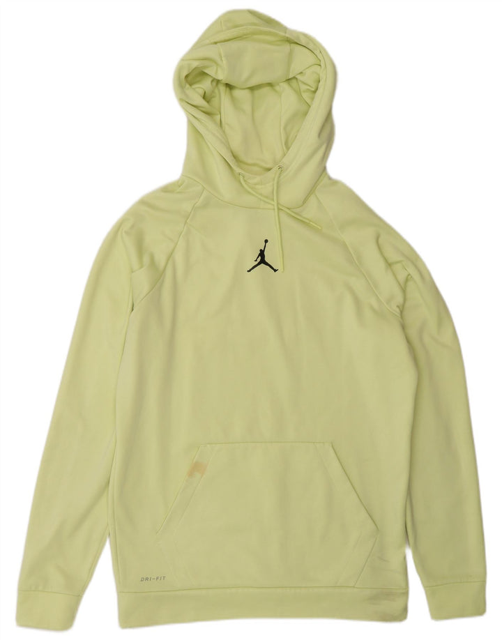 JORDAN Mens Hoodie Jumper Medium Green