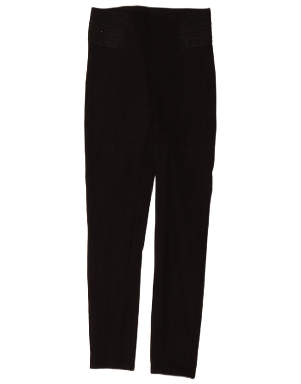 Schmale Freizeithose für Damen von Zara, Größe S, W26, L28, Schwarz, Polyethylen