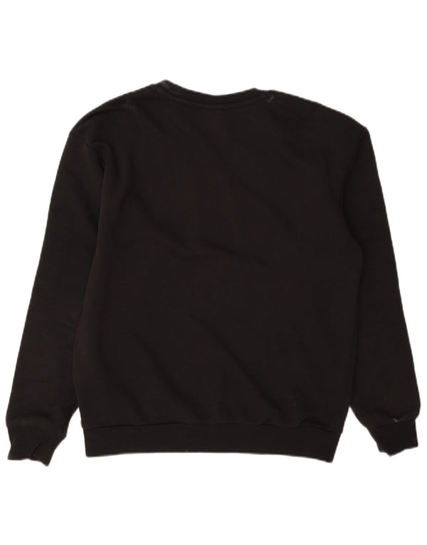 Puma Womens Graphic Oversized Sweatshirt Pullover UK 6 XS Schwarz Baumwolle