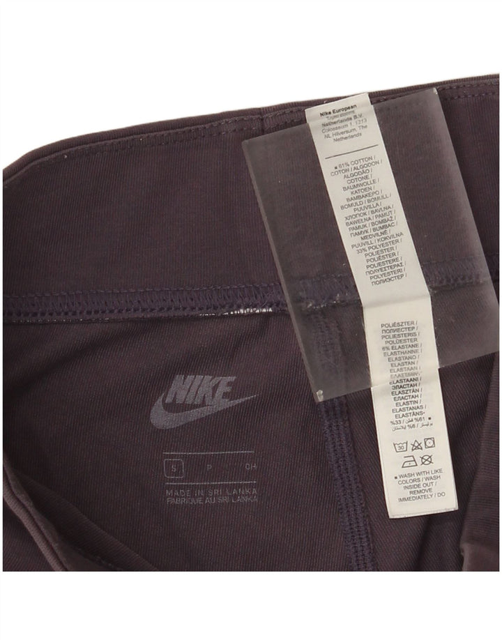 Nike Damen Leggings UK 10 Small Lila Baumwolle