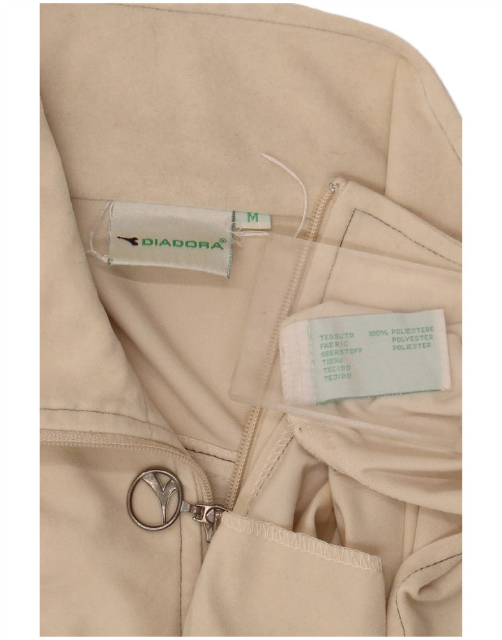 DIADORA Herren-Trainingsanzug-Top-Jacke aus mittelbeigem Polyester