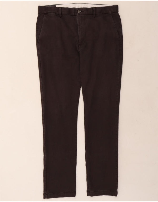 Marks & Spencer Mens Slim Chino Trousers W36 L33 Brown Cotton
