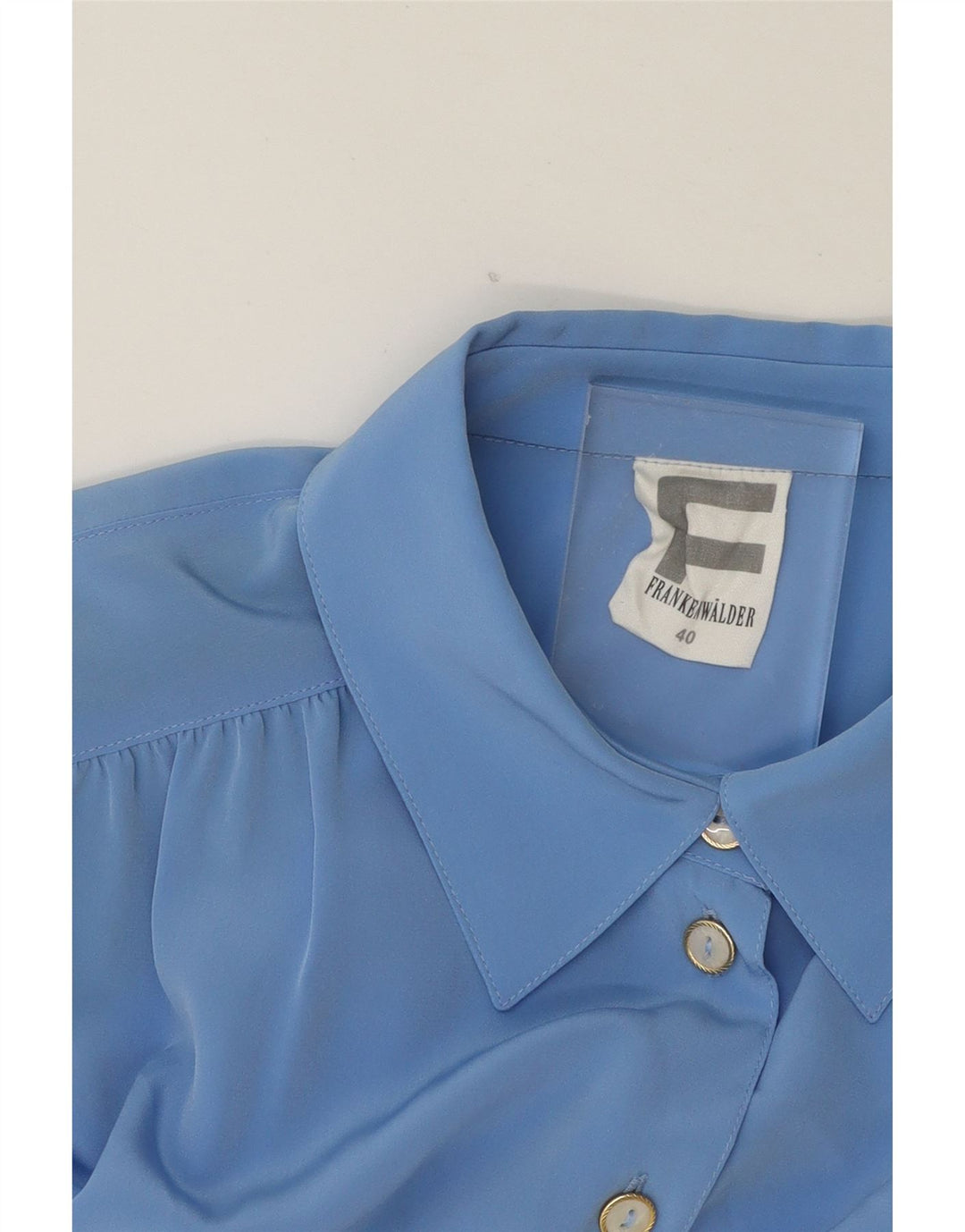 FRANKEN WALDER Womens Batwing Shirt Blouse EU 40 Medium Blue Vintage Franken Walder and Second-Hand Franken Walder from Messina Hembry 