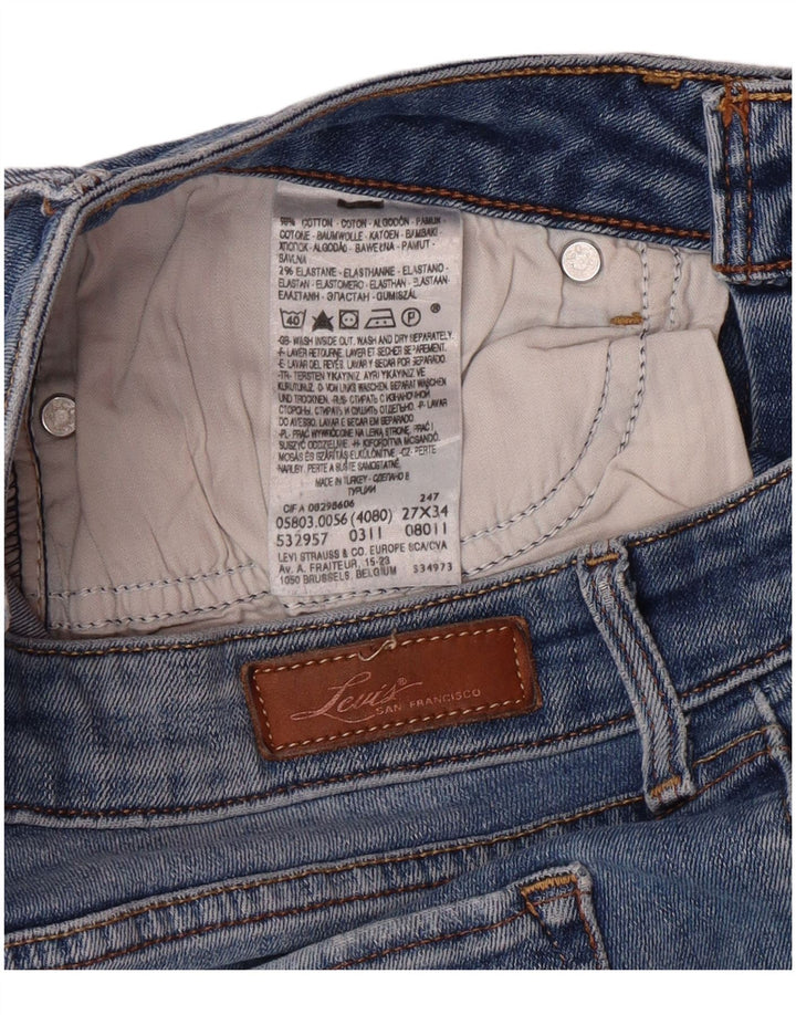 LEVI'S Damen Slim Jeans W27 L28 Blaue Baumwolle
