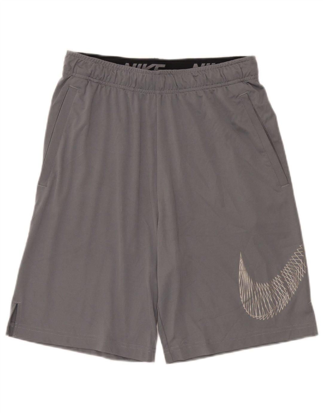 Nike Herren Dri Fit Graphic Sport Shorts Mittelgraues Polyester