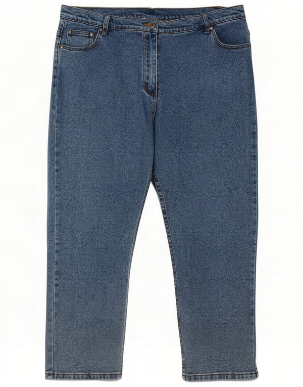 Cotton Traders Damen Slim Cropped Jeans UK 20 2XL W38 L26 Blau
