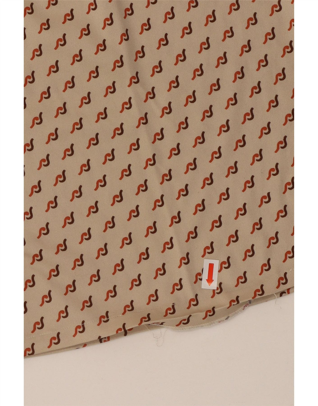 VINTAGE Damen Pullover Shirt UK 16 Large Beige Geometrisch