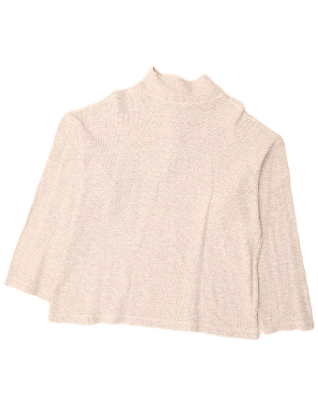 VINTAGE Damen Pullover mit Reißverschluss am Hals UK 18 XL Grau