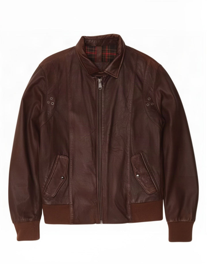 Conbipel Herren Lederjacke IT 48 Mittelbraun