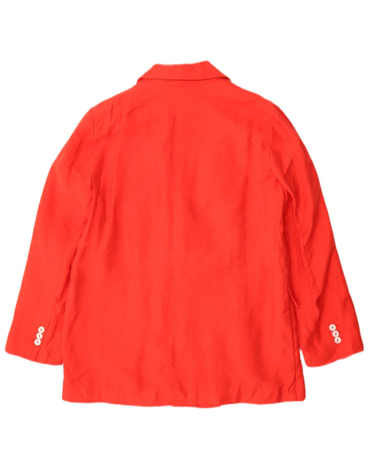 Zweireihiger Blazer für Damen von Zara, UK 14, mittelrot, Lyocell