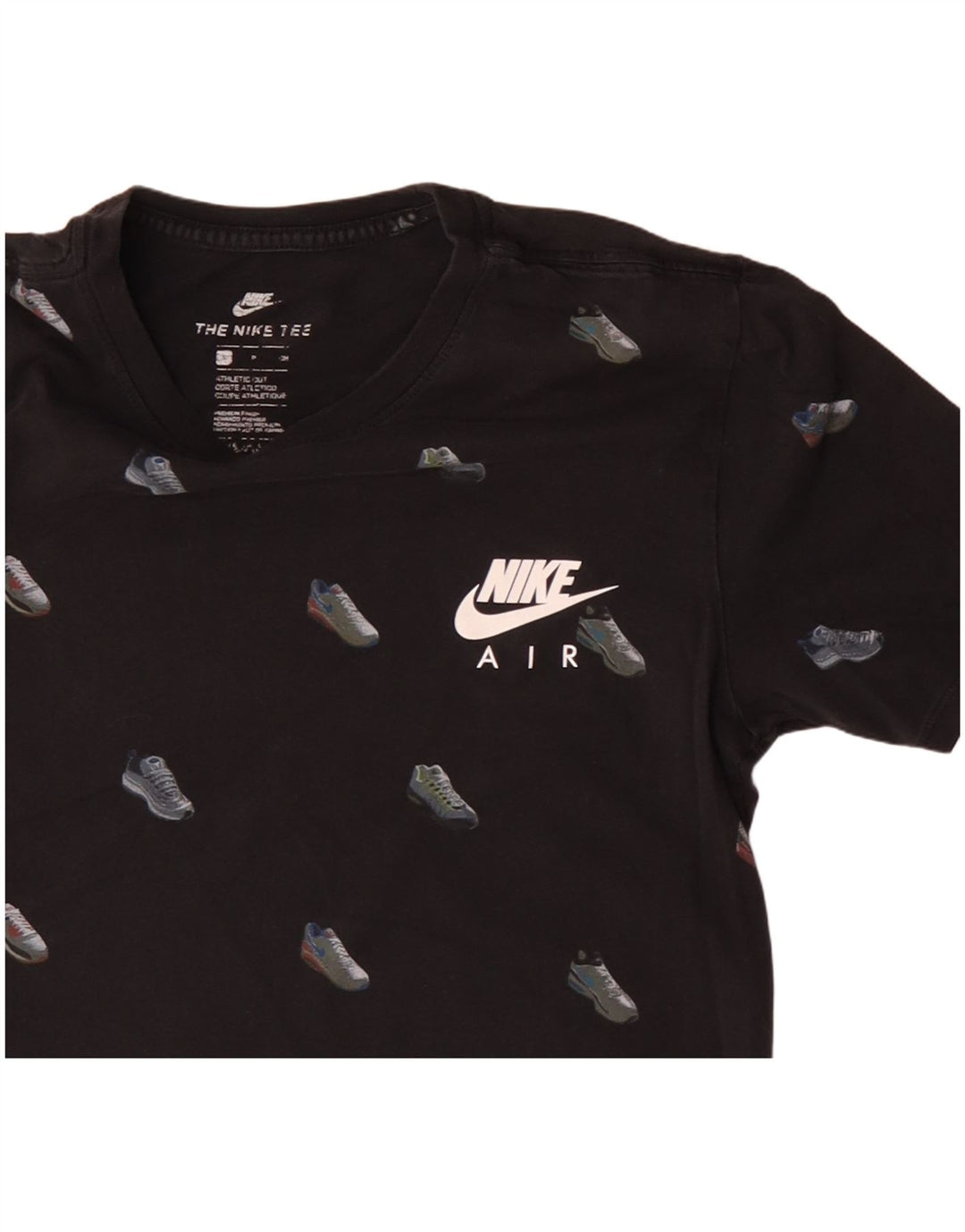 Nike Herren-T-Shirt mit sportlichem Schnitt und Grafik, Größe S, Schwarz, Baumwolle