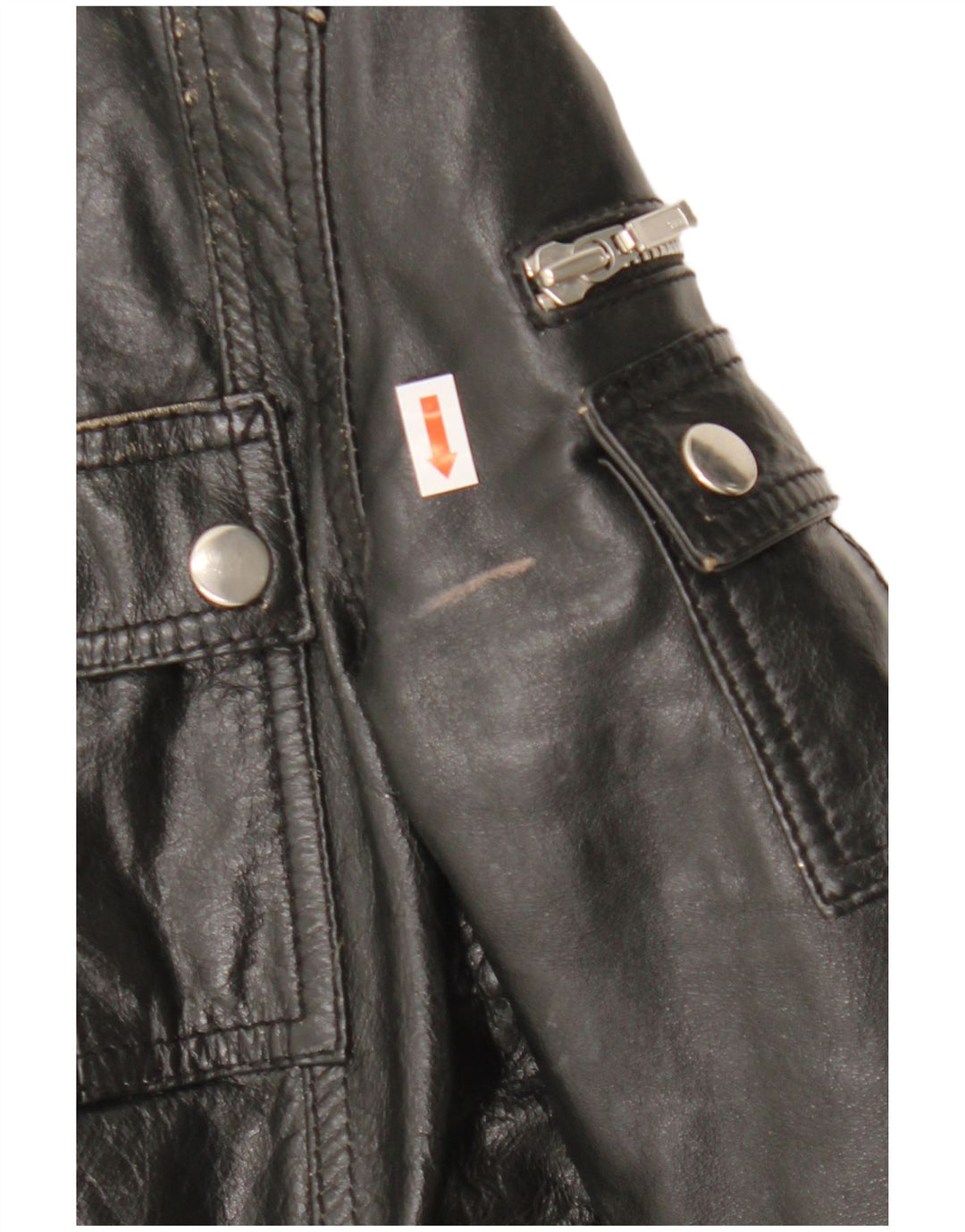Gipsy Damen Ledermantel UK 12 Medium Schwarz