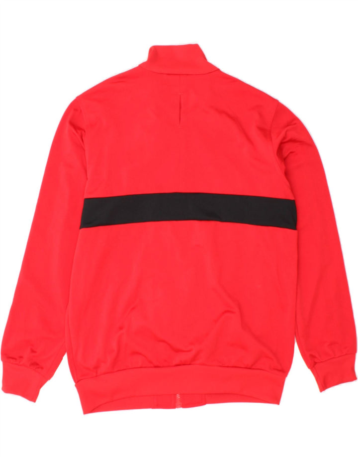 ADIDAS Boys Tracksuit Top Jacket 13-14 Years Red Colourblock Polyester Vintage Adidas and Second-Hand Adidas from Messina Hembry 