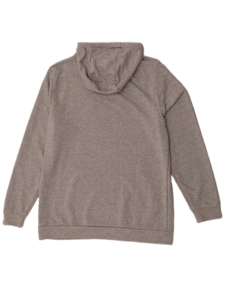 Nike Herren Dri Fit Hoodie Pullover mittelgraue Baumwolle