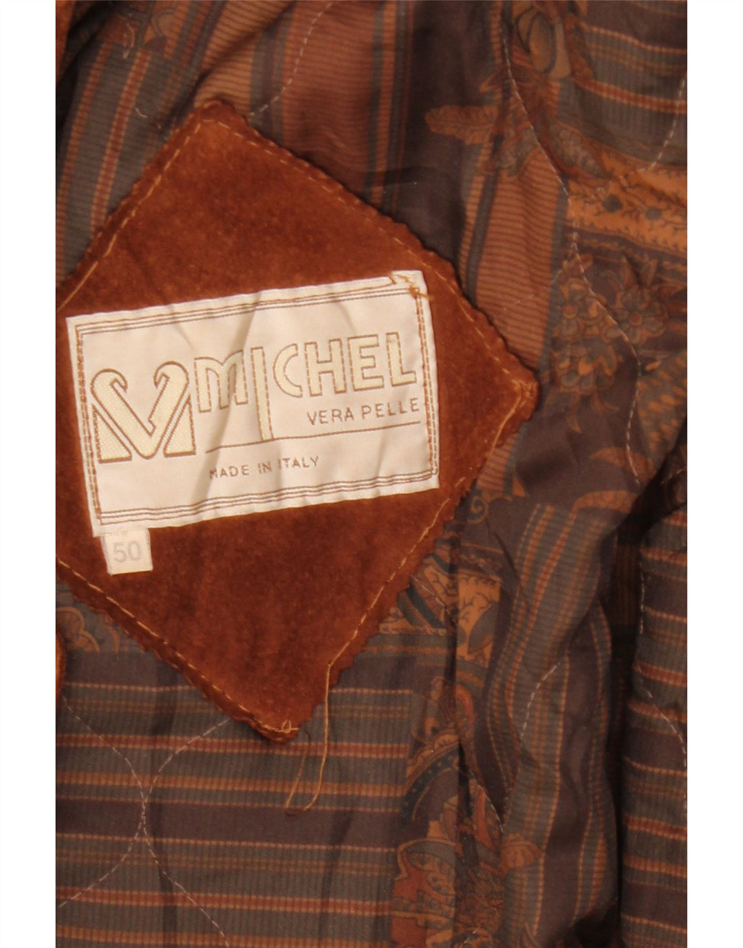 Michel Damen Übergroßer Wildledermantel IT 50 XL Braunes Leder