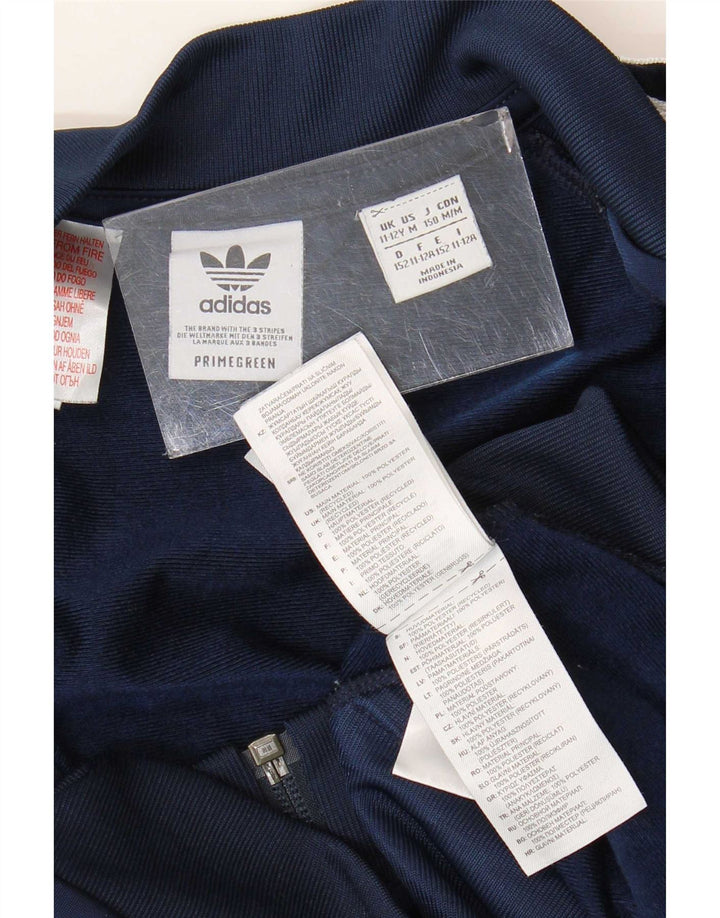 Adidas Jungen-Trainingsanzug-Top-Jacke, 11–12 Jahre, Marineblau, Farbblock