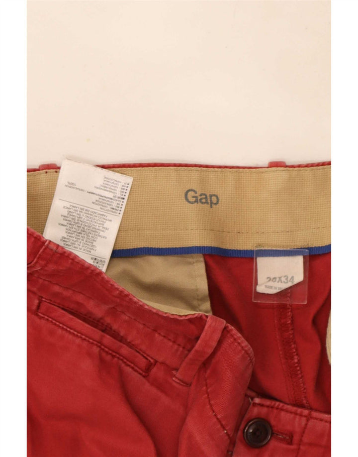 Gap Slim Chino-Hose für Herren, W36, L34, rote Baumwolle