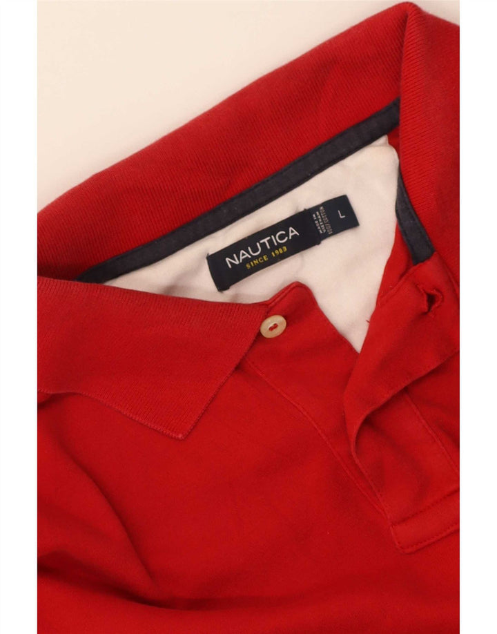 Nautica Herren-Poloshirt, groß, Rot