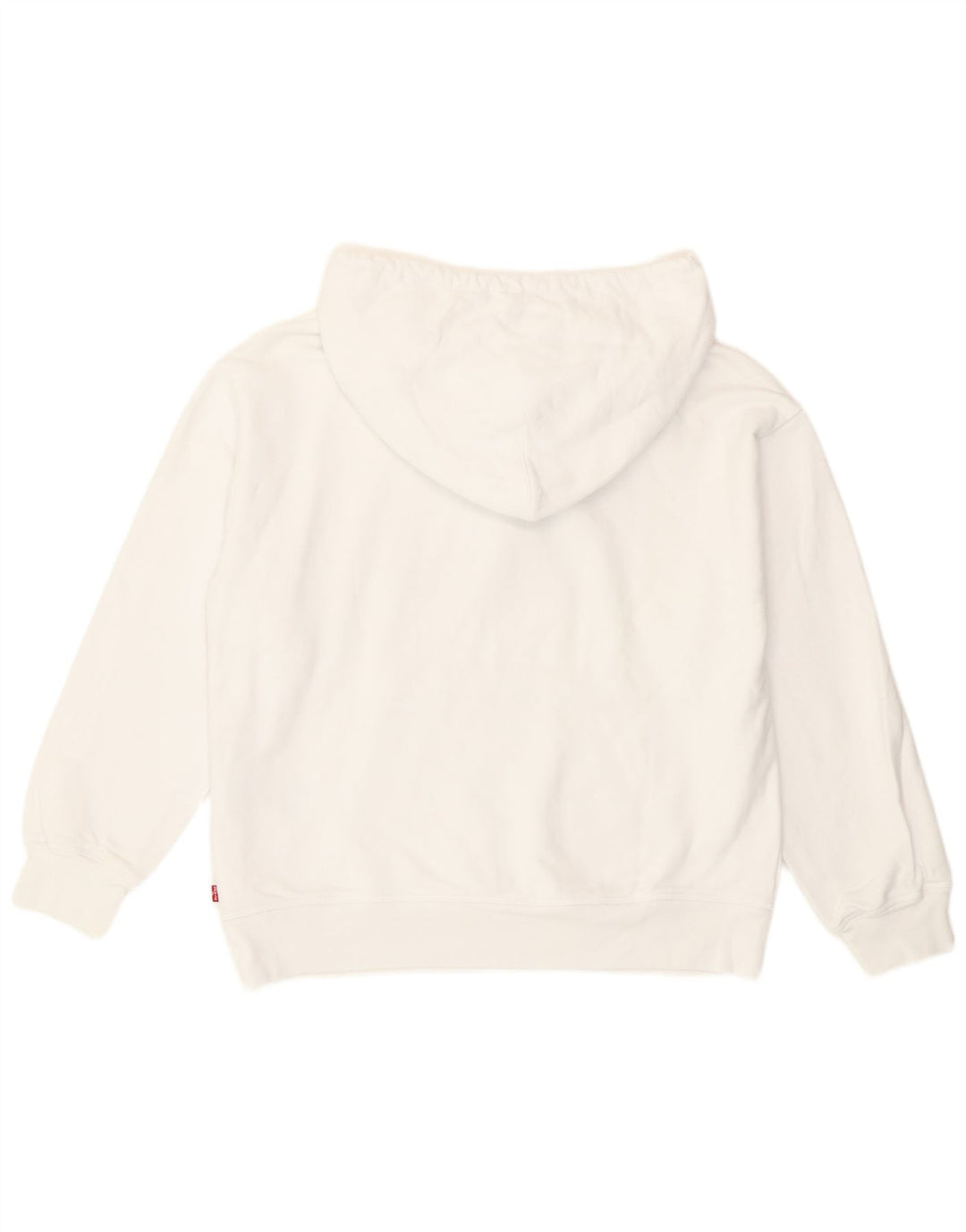 Levi's Damen-Kapuzenpullover mit Grafik, übergroß, Größe UK 14, mittelweiße Baumwolle