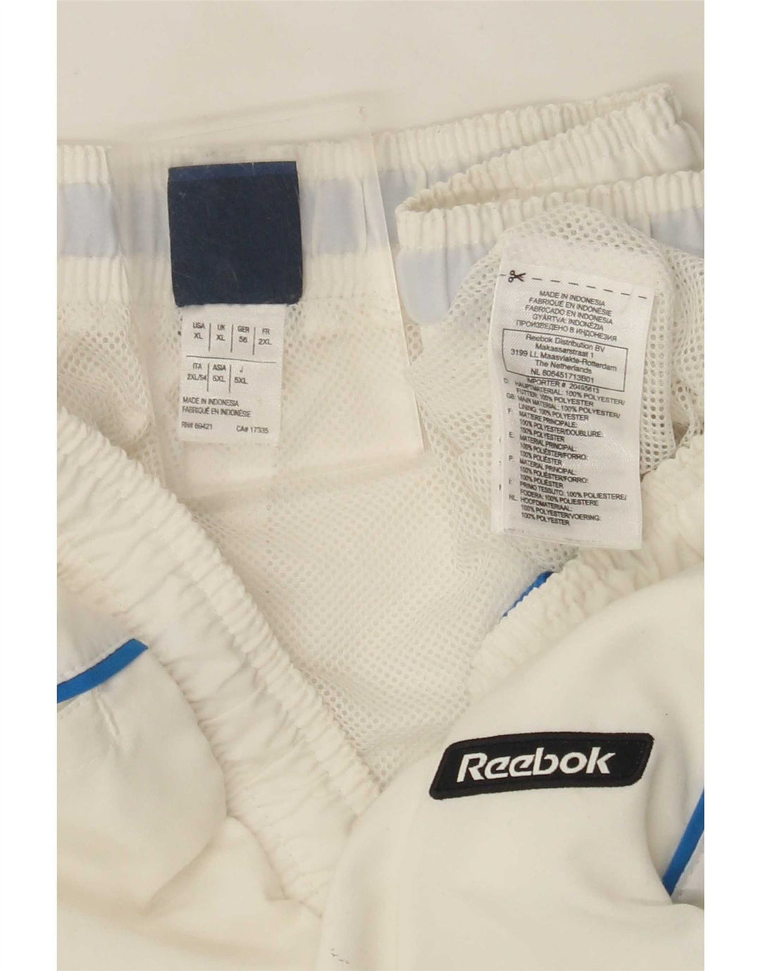 Reebok Herren Sportshorts XL Weiß Polyester