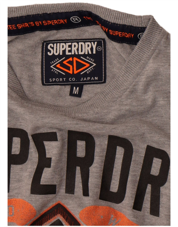 Superdry Herren Grafik-T-Shirt-Oberteil Mittelgrau