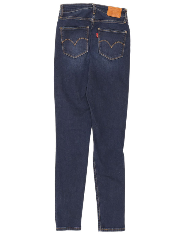 Levi's Damen 721 High Rise Skinny Jeans W25 L29 Marineblau Baumwolle