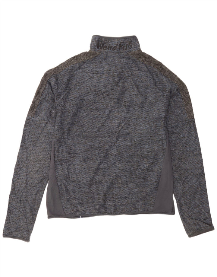 Weird Fish Herren-Trainingsanzug-Topjacke, großes, blaues Farbblock-Polyester