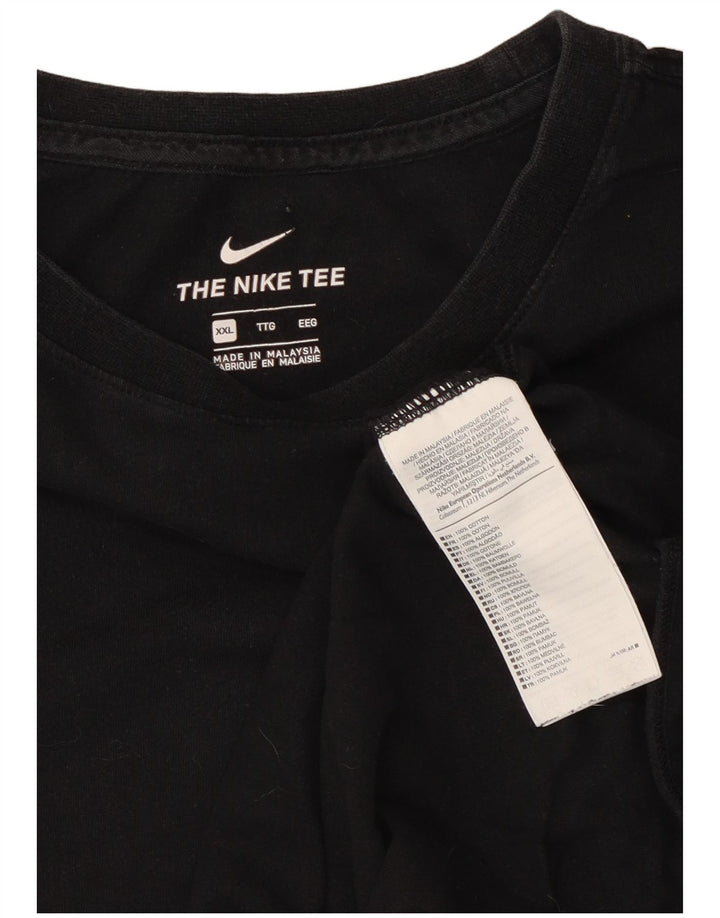 Nike Herren T-Shirt Top 2XL Schwarz Baumwolle