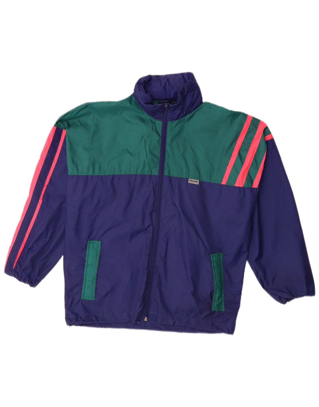 BRUGI Damen-Trainingsanzug-Top-Jacke UK 18 XL Mehrfarbiger Farbblock