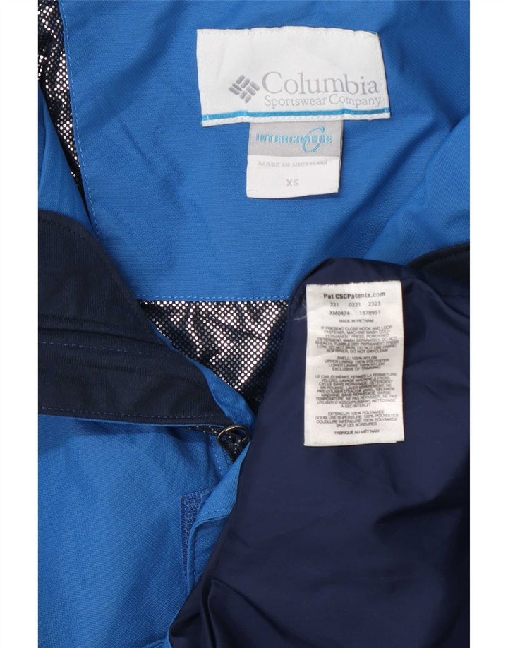 Columbia Herren Interchange Regenjacke UK 34 XS Blau Colourblock Polyamid