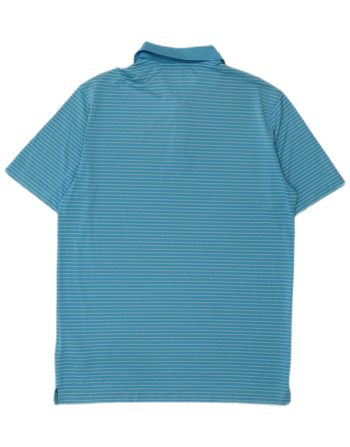Nike Herren Dri Fit Poloshirt Mittelblaues Nadelstreifen-Polyester