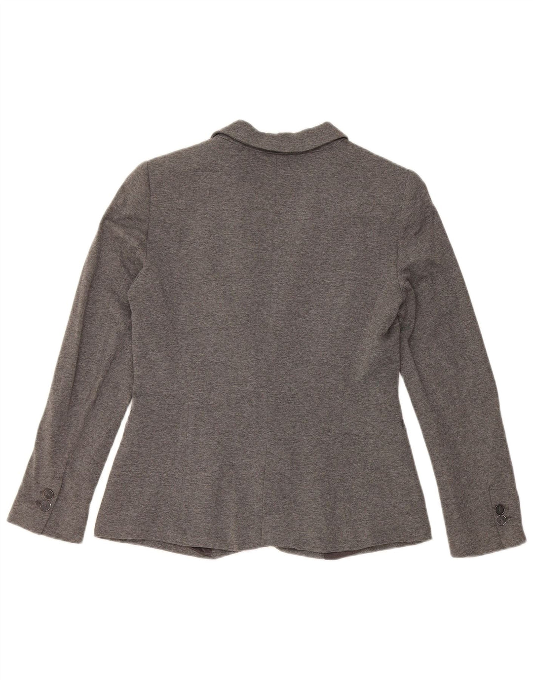 Zara Damen 1-Knopf-Blazerjacke UK 12 Mittelgraue Viskose