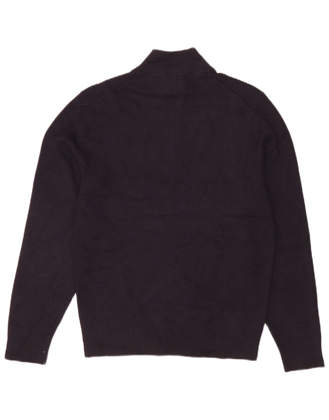 Massimo Dutti Herren-Pullover mit Reißverschluss am Hals, mittleres Marineblau