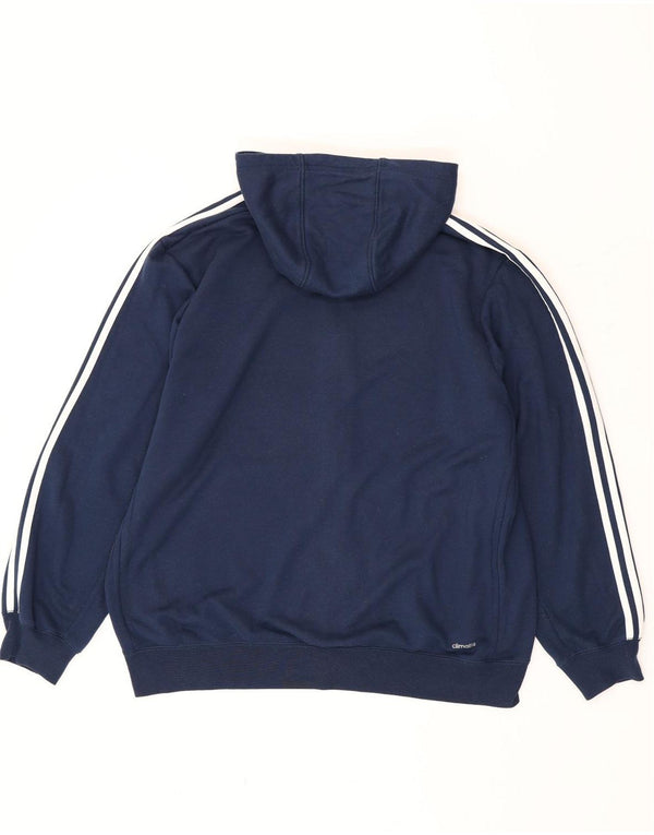 Adidas Herren Climalite Zip Hoodie Pullover XL Marineblau Polyester