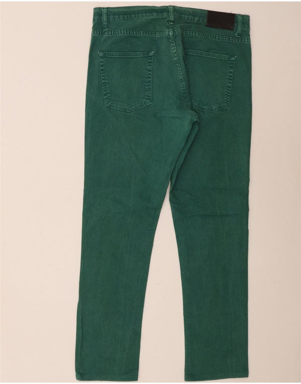 Zara Herren Slim Jeans EU 46 XL W36 L30 Grüne Baumwolle
