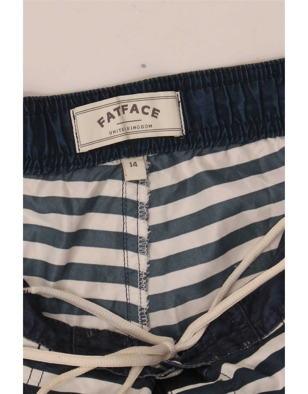 Fat Face Damen-Badeshorts, Größe 40, Marineblau, gestreift, Polyester
