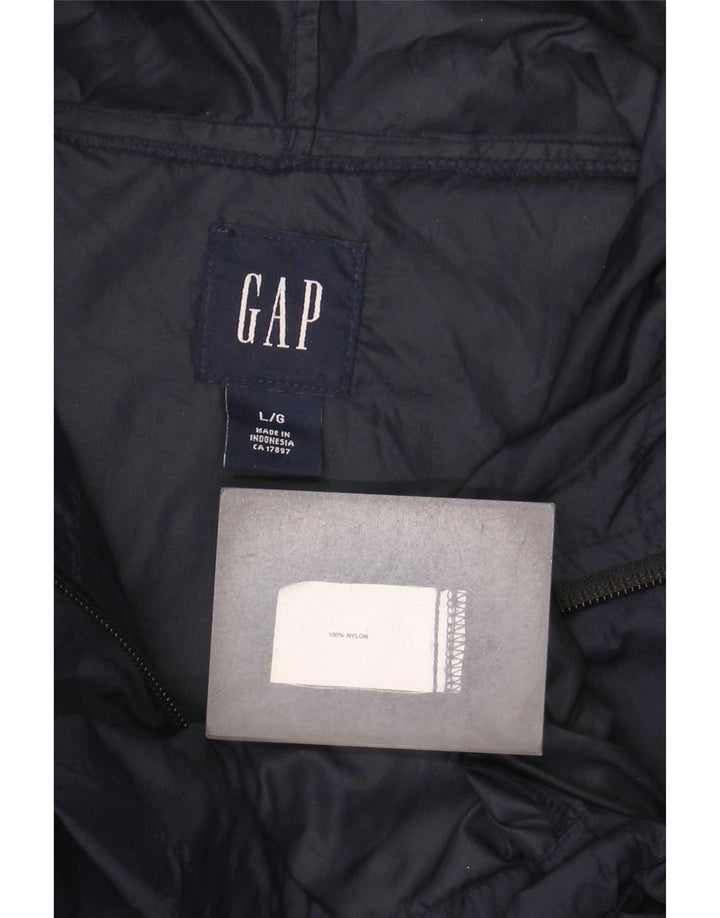 Gap Herren-Regenjacke mit Kapuze, UK 40, Größe L, marineblaues Nylon